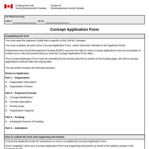 Document preview: Navigate the EMP5688 Call for Concepts Application Form — Work & employment (CERFA n°EMP5688)