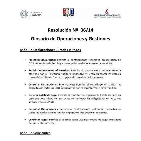 Vista previa del documento Glosario de Terceros Autorizados en Paraguay — Trámites administrativos