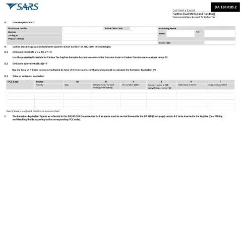Document preview: Understanding the DA 180 01B 2 Form for Coal Mining Licensees — Government & admin (CERFA n°DA 180 01B 2)