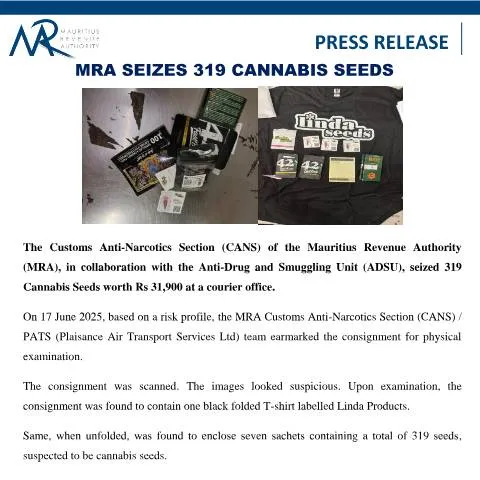 Document preview: Understanding the MRA's Cannabis Seed Seizure Document — Government & admin (PressRelease230625)