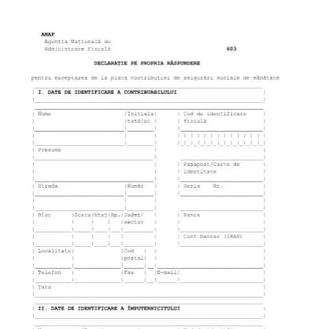 Document preview: Importanța Declarației pe propria răspundere 603_OPANAF_1984_2021 — Impozite & fiscalitate (CERFA n°603_OPANAF_1984_2021)