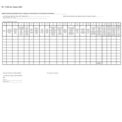Document preview: Prvi koraki pri obračunu davka na motorna vozila — Davki & obdavčitev (CERFA n°DMV-O)