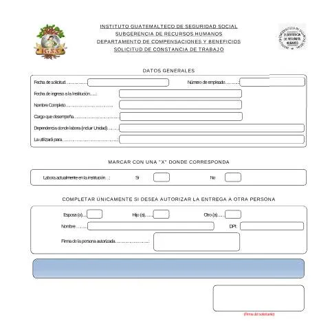 Vista previa del documento Guía para la Solicitud de Constancia de Trabajo RRHH-2 — Trámites administrativos (CERFA n°RRHH-2)