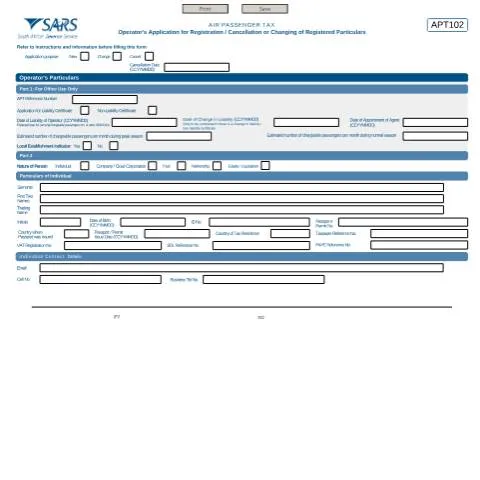 Document preview: Understanding the APT102 Form for Air Passenger Tax Compliance — Government & admin (CERFA n°APT102)