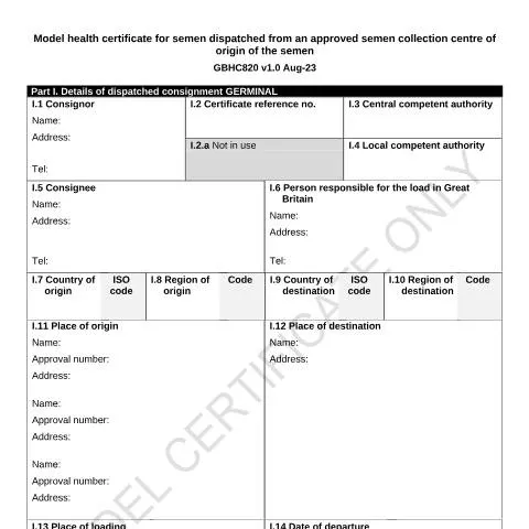 Document preview: Understanding the Importance of Health Certificates for Ovine and — Government & admin