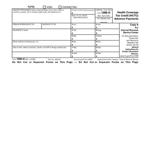 Document preview: Navigating the Essentials of IRS Form 1099-H — Taxes (CERFA n°1099H)