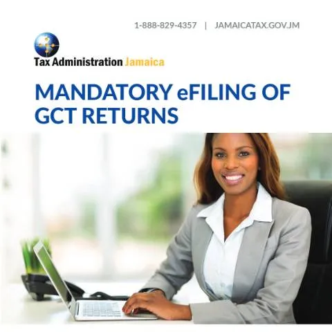 Document preview: Mandatory eFiling of GCT Returns for Medium Taxpayers in Jamaica — Taxes (CERFA n°mandatory+eFiling+of+gct+returns+for+medium+taxpayers)