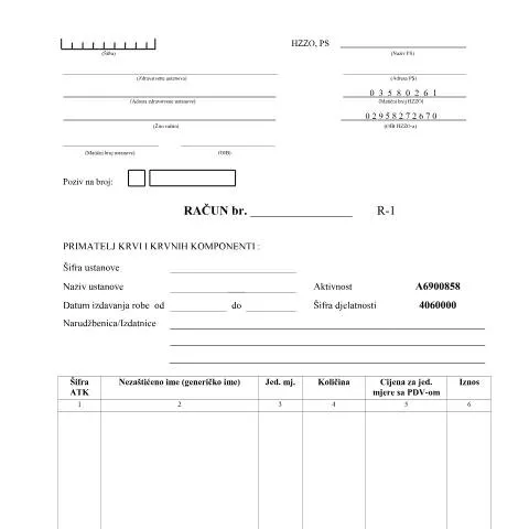 Document preview: SR KRV 06.06.2022 0: Važnost u zdravstvenom sustavu — Zdravlje (CERFA n°SR_KRV_06.06.2022_0)