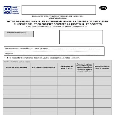 Aperçu du document Déclaration des revenus professionnels agricoles non-salariés — Impôts & fiscalité (CERFA n°14064*05)