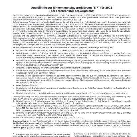 Dokumentvorschau: Leitfaden zur Einkommensteuererklärung E8 für 2025 — Steuern (CERFA n°E8)