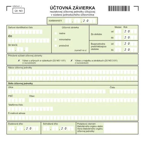 Document preview: Dôležitosť formulára UZNOv21 v Slovenskej republike — Administratívne úkony (CERFA n°UZNOv21)
