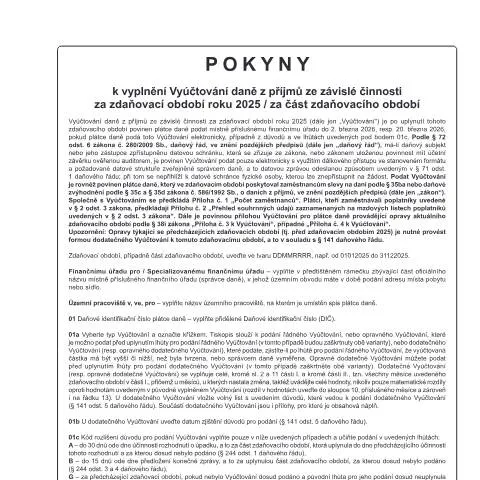 Document preview: Jak správně vyplnit vyúčtování daně z příjmů FO? — Daně a fiskální záležitosti (CERFA n°25 5459/1)