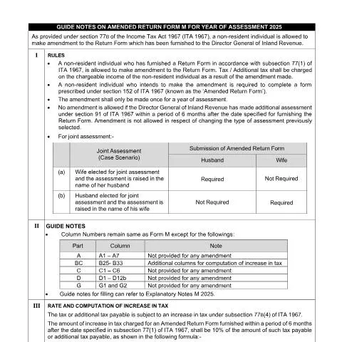Document preview: Langkah-langkah Pembetulan Cukai M 2025 — Cukai & percukaian