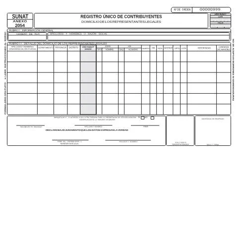 Vista previa del documento Importancia del Formulario 2054 Anexo en el Perú — Trámites administrativos (CERFA n°2054 Anexo)