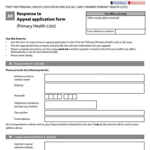 Document preview: Mastering Form T173 for Health Appeals — Legal & justice