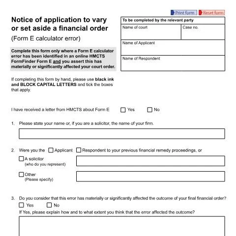 Document preview: Correcting Financial Order Mistakes with Form D650 — Legal & justice