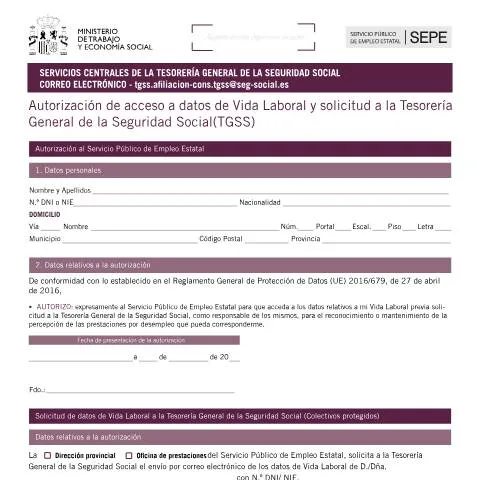 Vista previa del documento Accede a tus datos de vida laboral con el SEPE — Trámites administrativos