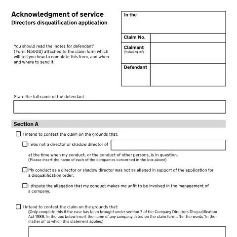 Document preview: The Importance of Acknowledgment of Service in Disqualification Cases — Legal & justice