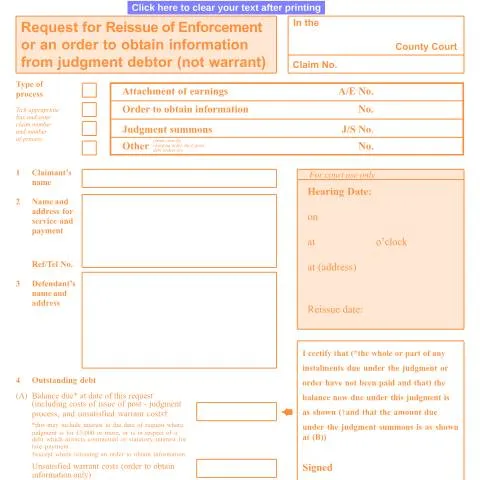 Document preview: How to Use Form N446 When Debt Enforcement Orders Fail — Government & admin