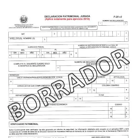 Vista previa del documento Guía Completa sobre la Declaración Patrimonial Jurada F-20 v2 — Impuestos (CERFA n°F-20-V2)