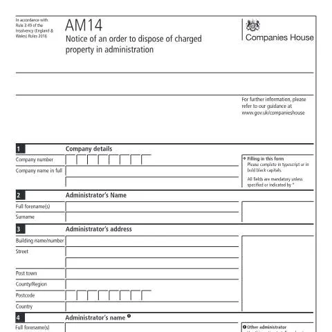 Document preview: The Role of AM14 in Asset Disposal During Administration — Government & admin