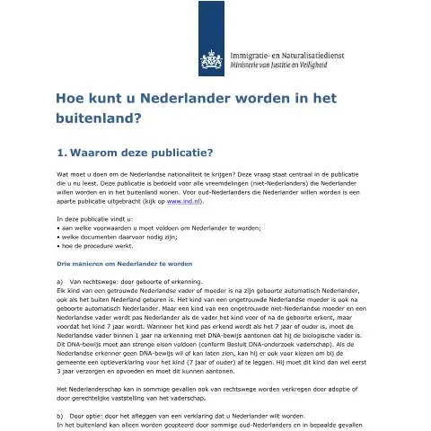 Documentvoorvertoning: Nederlander worden terwijl u in het buitenland woont — Immigratie & visa (CERFA n°3008)