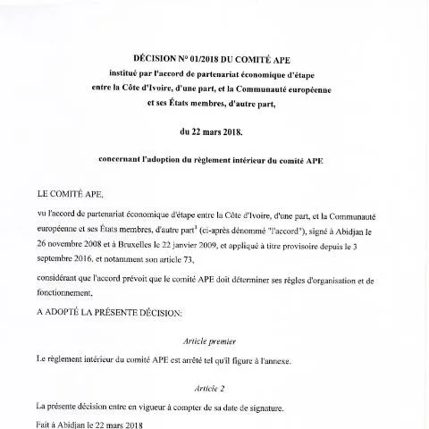 Aperçu du document Règlement intérieur du comité conjoint APE : gouvernance et — Démarches administratives