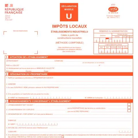 Aperçu du document Déclaration fiscale d'établissement industriel : formulaire 6701 — Démarches administratives (CERFA n°10516)