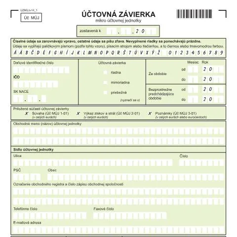Document preview: Sprievodca vyplnením formulára UZMUJv14 pre účtovné jednotky — Administratívne úkony (CERFA n°UZMUJv14)