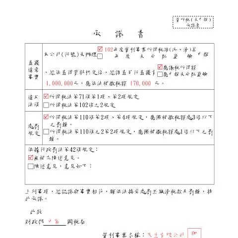 Document preview: 如何有效填寫違章承諾書以應對稅務違章 — Taxes (CERFA n°未申報-填表範例(pdf))