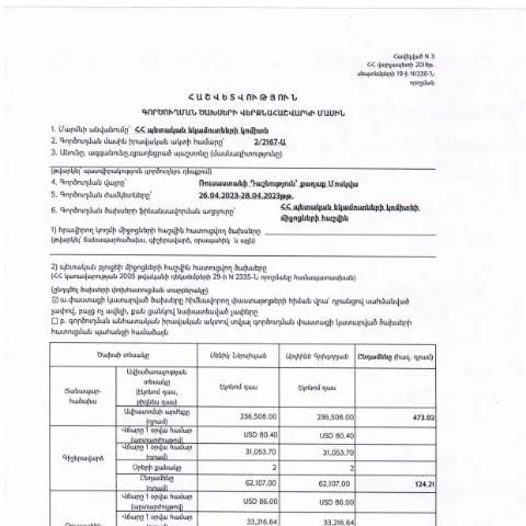 Document preview: 2023թ․ ապրիլի 26-28-ը Մոսկվա գործուղման ծախսերի հաշվետվություն — Ադմինիստրատիվ ընթացակարգեր