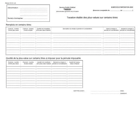 Aperçu du document Comprendre la taxation des plus-values sur titres en Belgique — Impôts & fiscalité (CERFA n°121-275-k)
