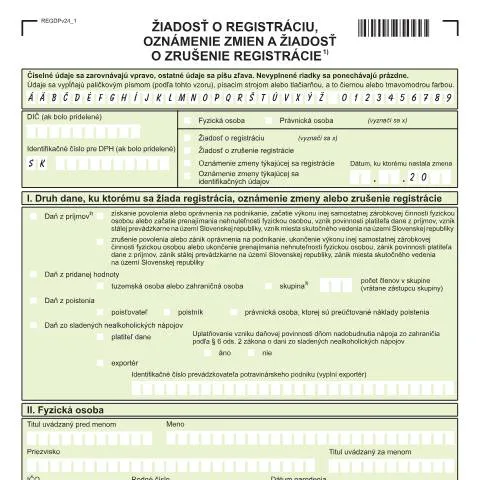 Document preview: Dôležitosť REGDPv24 pri podnikaní na Slovensku — Administratívne úkony (CERFA n°REGDPv24)