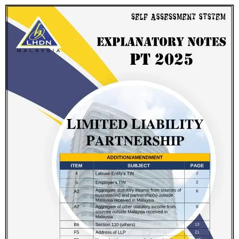 Document preview: Pengisytiharan LLP Melalui Borang PT 2025 di Malaysia — Cukai & percukaian