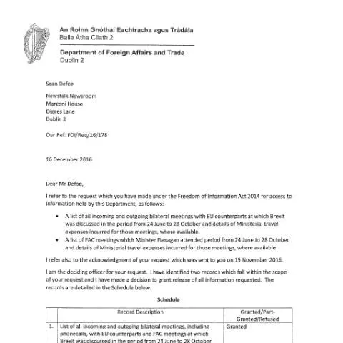 Document preview: Understanding FOI Request 16/178: A Guide — Government & admin