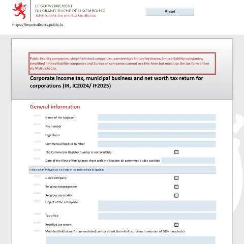 Aperçu du document Comprendre la déclaration 500 E pour les entreprises au Luxembourg — Impôts & fiscalité (CERFA n°500 E)