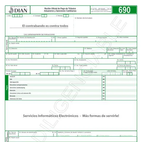Vista previa del documento Importancia del Recibo F690-2011 en el Pago de Tributos — Impuestos (CERFA n°F690-2011)