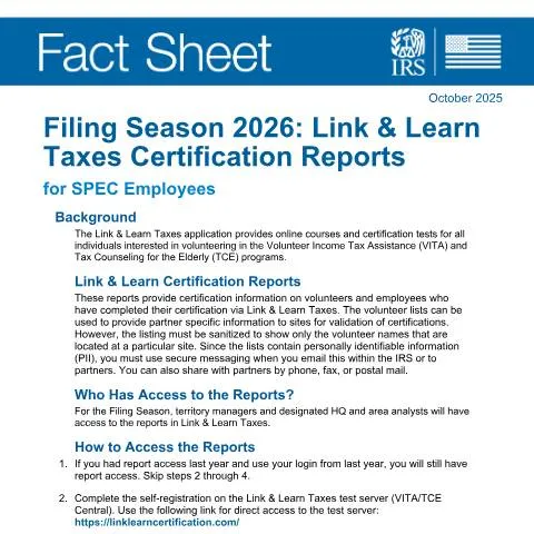 Document preview: Understanding IRS Publication 5374 for Tax Assistance Programs — Taxes (CERFA n°PUB-5374)