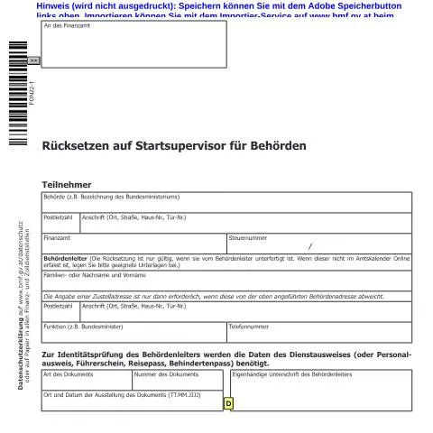 Dokumentvorschau: Das FON22-Dokument im Überblick: Rücksetzen auf Startsupervisor — Steuern (CERFA n°FON22)
