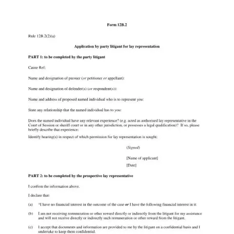 Document preview: Understanding the Application Process for Lay Representation — Legal & justice (12B2)