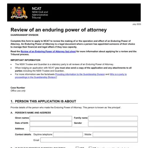 Document preview: Understanding the Review Process for an Enduring Power of Attorney in — Legal & justice