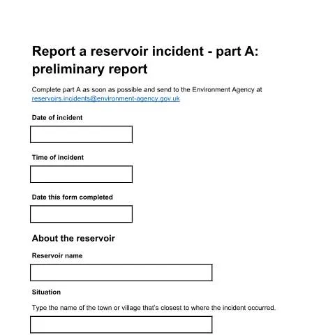 Document preview: Understanding the Importance of Reporting Reservoir Incidents — Environment & energy
