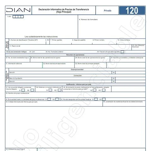 Vista previa del documento Guía para la declaración de precios de transferencia 2024 en Colombia — Impuestos (CERFA n°F120-2024)