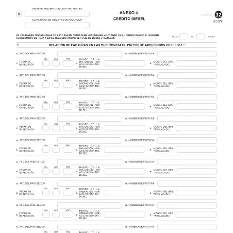 Vista previa del documento Beneficios del Crédito Diesel y su Proceso de Solicitud — Impuestos (CERFA n°Anexo 4 de la forma oficial 32)