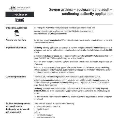 Document preview: Understanding the PB076 Severe Asthma Application Process — Health (CERFA n°PB076)