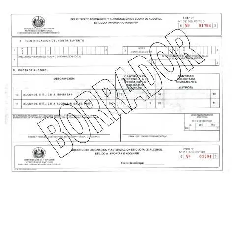 Vista previa del documento Formulario F947v1: Clave en la Regulación de Alcohol Ético — Impuestos (CERFA n°F-947-V1)