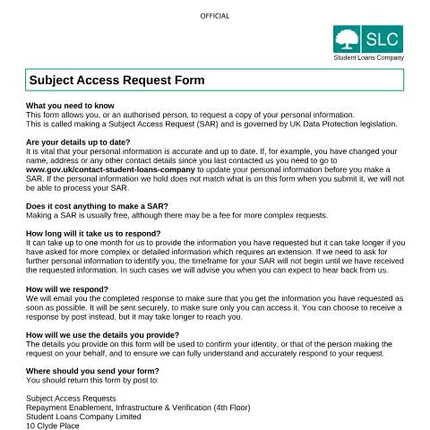 Document preview: How to Request Your Complete Student Loan Records from SLC — Government & admin