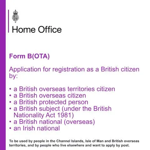Document preview: British Citizenship Registration Through Form B(OTA): Complete Process — Civil status & identity
