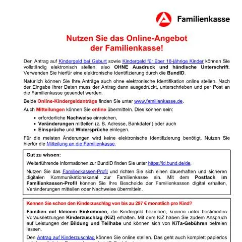 Dokumentvorschau: Alles zum Antrag auf Kindergeld (KG1) für Familien — Familie (CERFA n°kg1-antrag-kindergeld_ba036550)