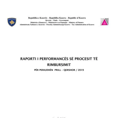 Document preview: Pasqyra e Rimbursimeve Tatimore në Kosovë — Tatime & fiskalitet